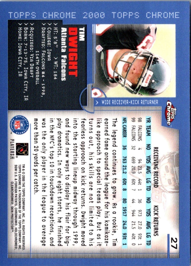 2000 Topps Chrome Tim Dwight