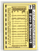 1990 Topps Tiffany Dave Johnson
