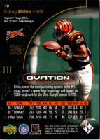 1999 Upper Deck Ovation Corey Dillon #12