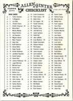 2011 Topps Allen & Ginter Checklists Checklist Checklist 1- #ONE