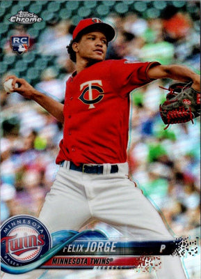 2018 Topps Chrome Refractor Felix Jorge #127 Rookie