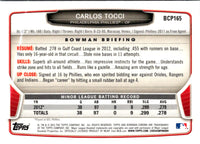 2013 Bowman Chrome Prospects Carlos Tocci #BCP165