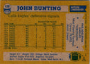 1982 Topps John Bunting