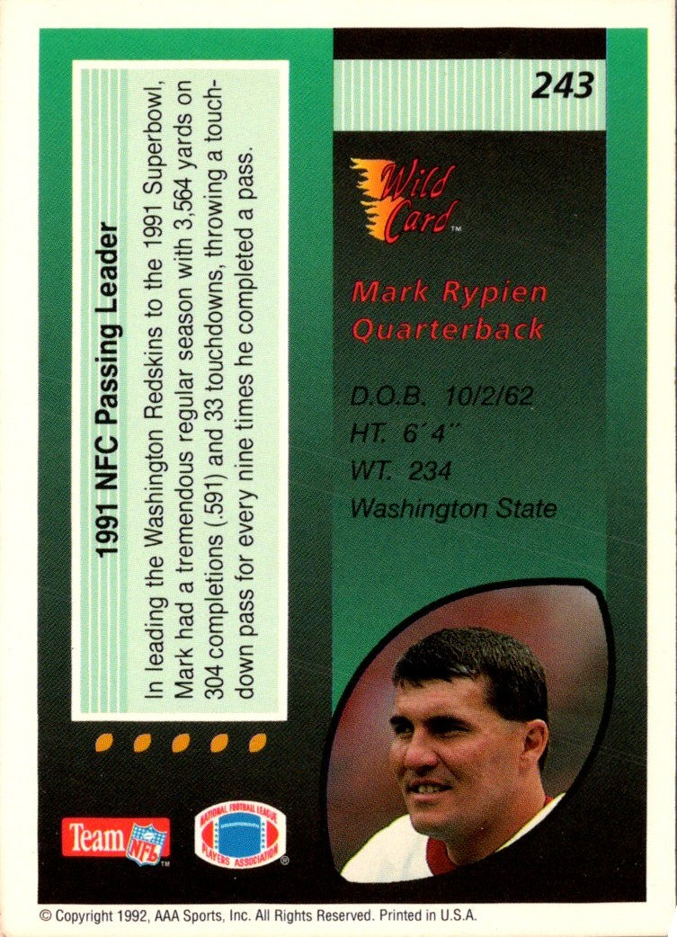 1992 Wild Card Mark Rypien