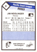 1989 TCMA Albuquerque Dukes Jim Neidlinger