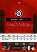 2012 Upper Deck MVP Inserts Ondrej Pavelec