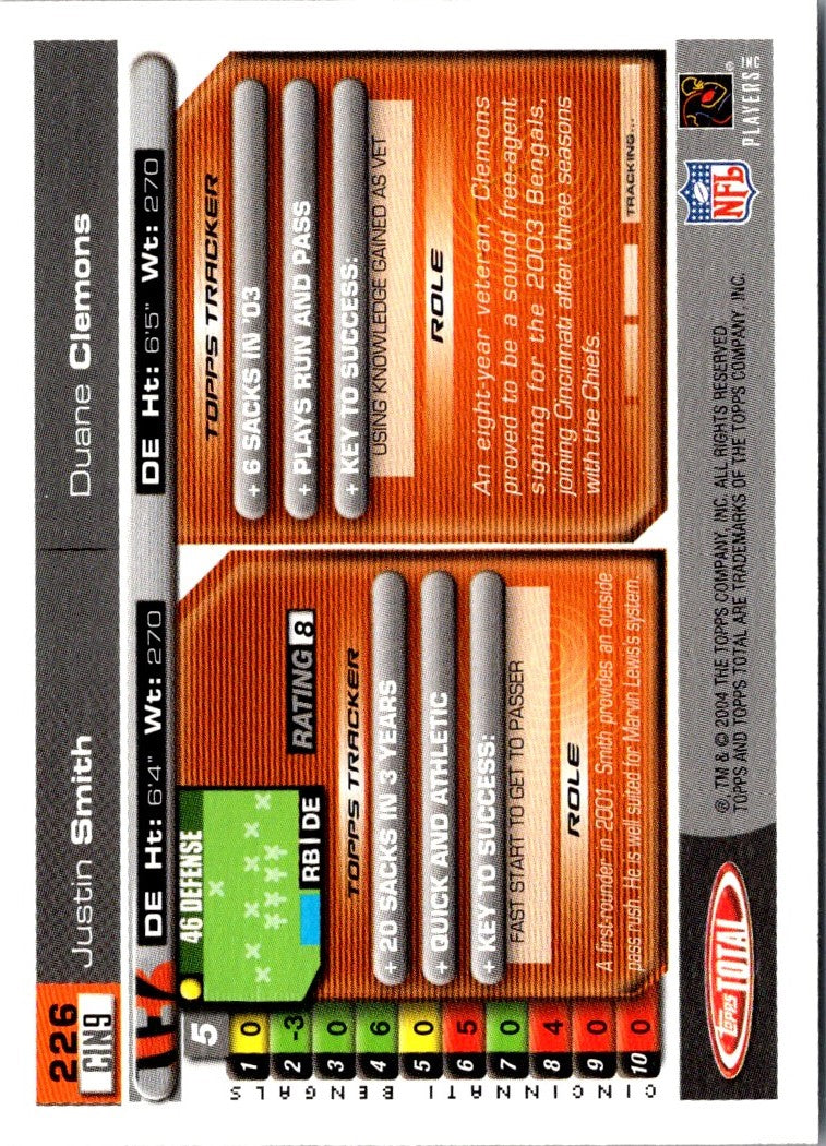 2004 Topps Total Justin Smith/Duane Clemons