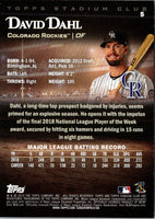 2019 Stadium Club David Dahl #5