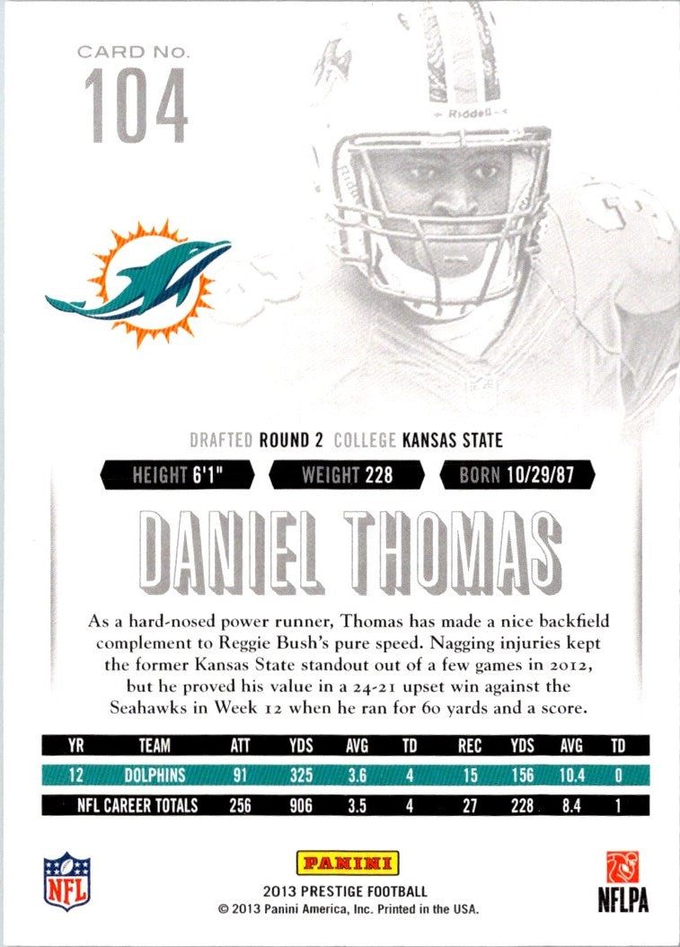 2013 Panini Prestige Daniel Thomas