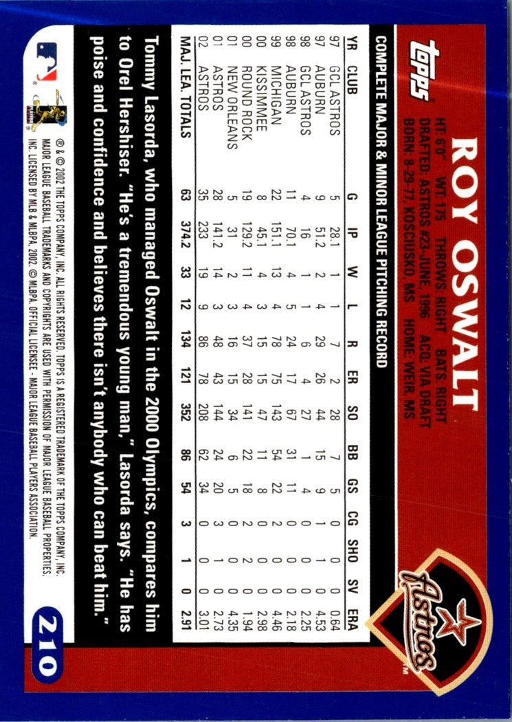 2003 Topps Roy Oswalt