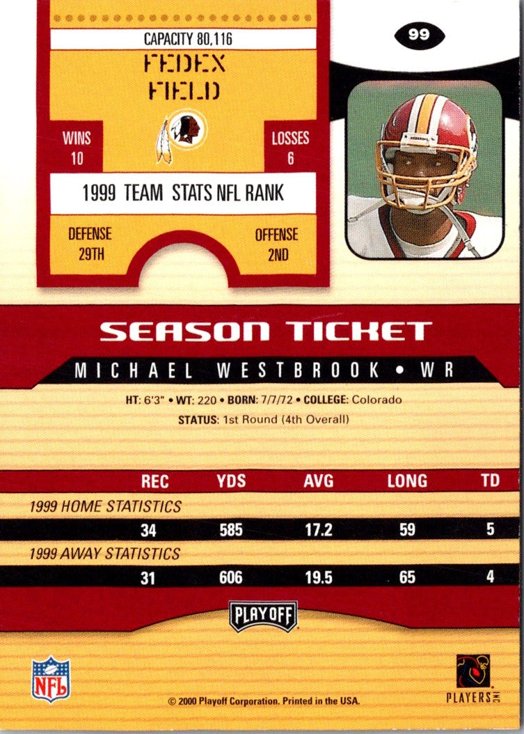 2000 Playoff Contenders Michael Westbrook