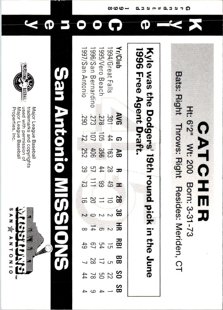 1998 Grandstand San Antonio Missions Kyle Cooney