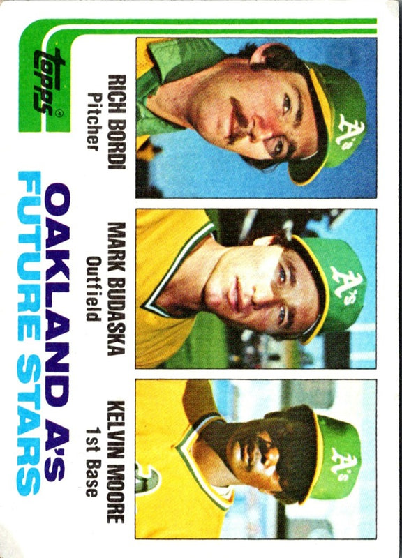 1982 Topps A's Future Stars - Rich Bordi/Mark Budaska/Kelvin Moore #531 Rookie