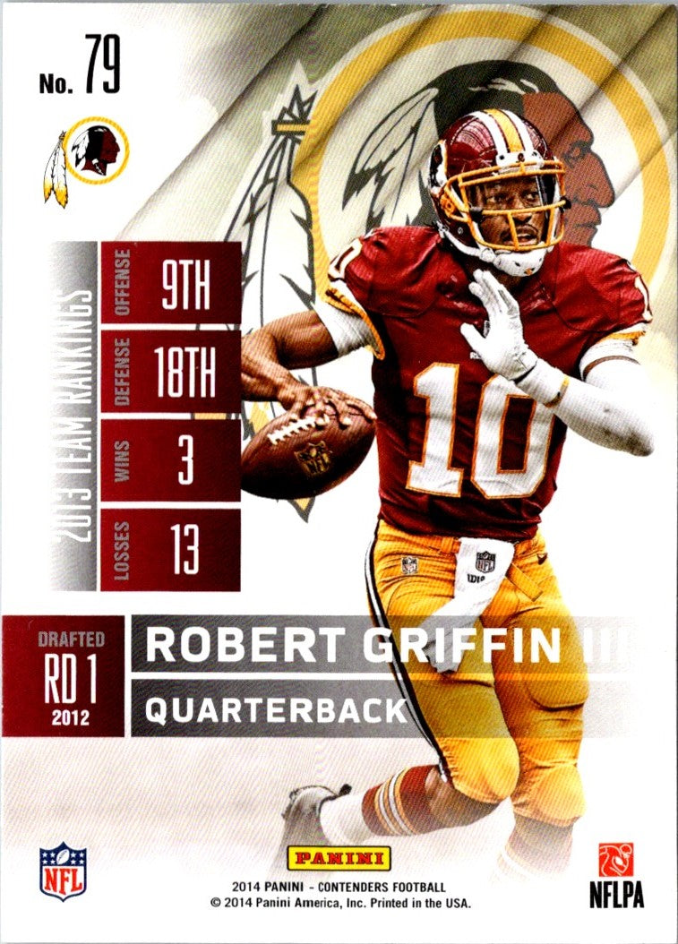 2014 Panini Contenders Robert Griffin III