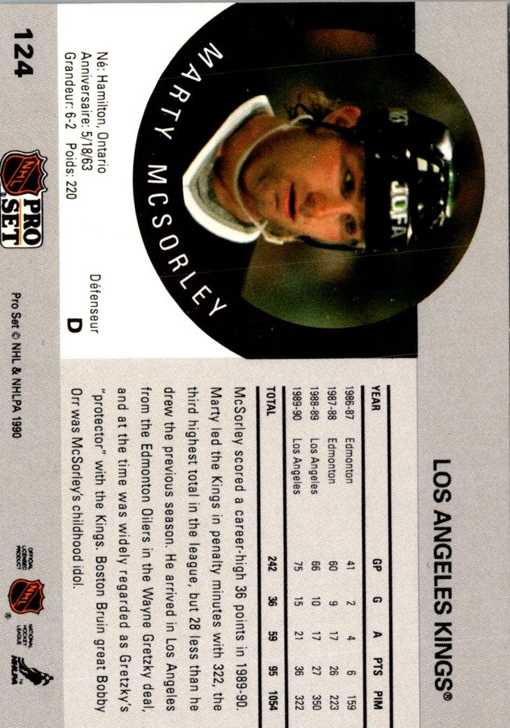 1990 Pro Set Marty McSorley