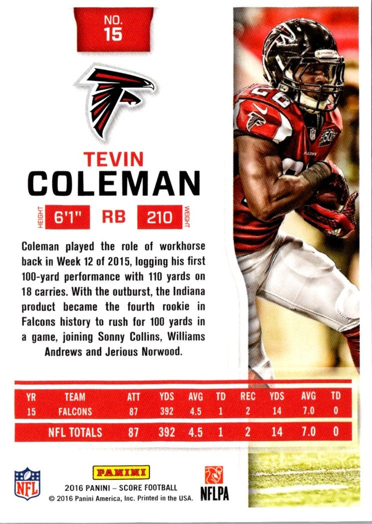 2016 Score Tevin Coleman