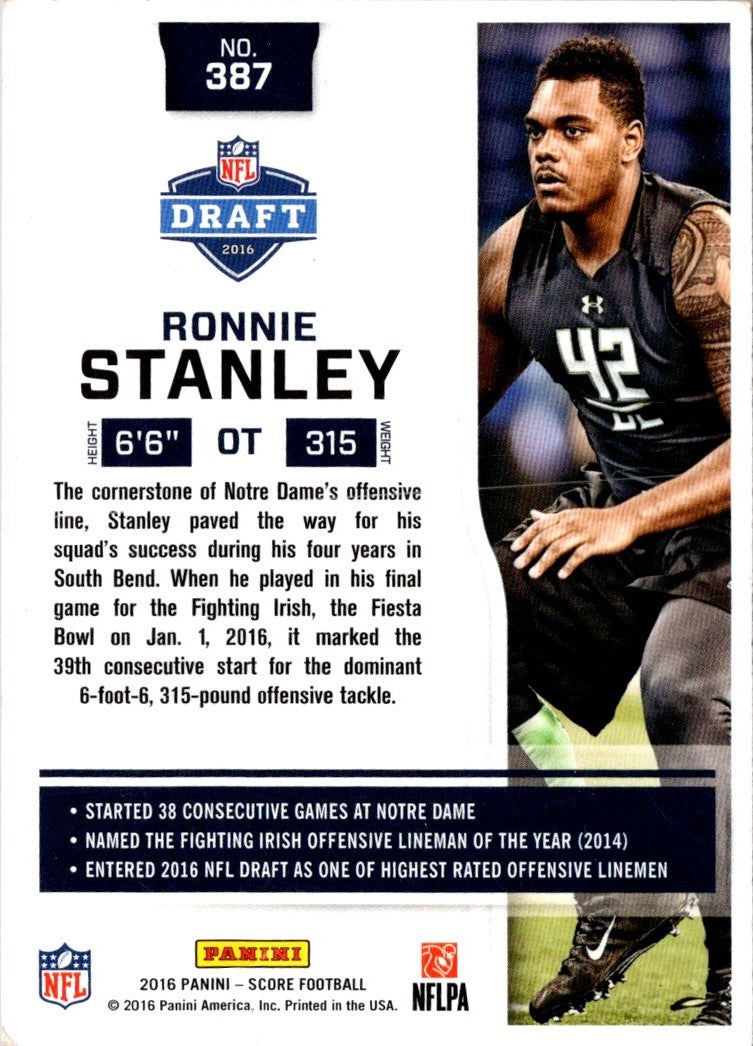 2016 Score Ronnie Stanley