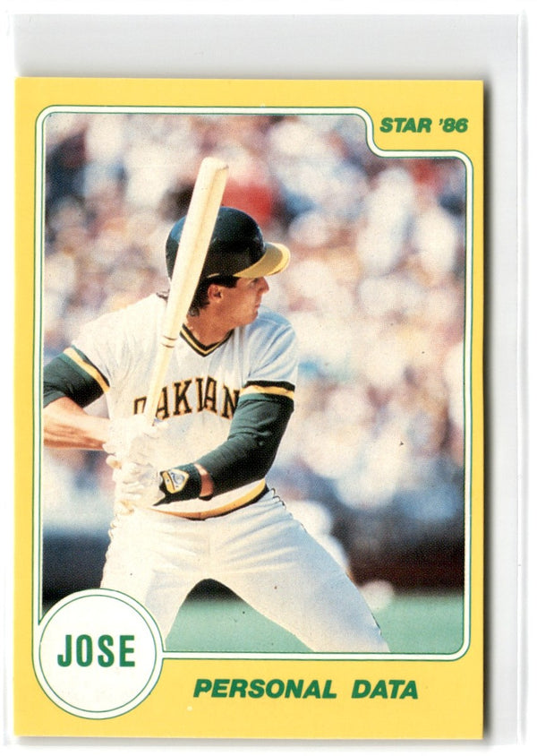 1986 Star Jose Canseco/Bat to waist #6