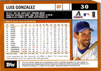 2002 Topps Luis Gonzalez #30