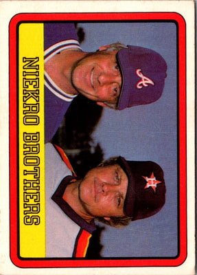 1983 Donruss Niekro Brothers (Phil Niekro/Joe Niekro) #613