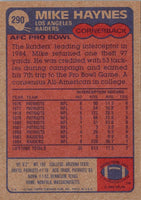 1985 Topps Mike Haynes #290