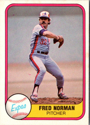 1981 Fleer Fred Norman #158