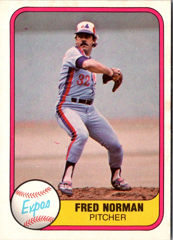 1981 Fleer Fred Norman #158