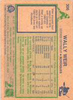 1983 O-Pee-Chee Wally Weir #306
