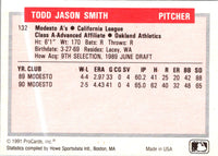 1991 ProCards Tomorrow's Heroes Todd Smith #132