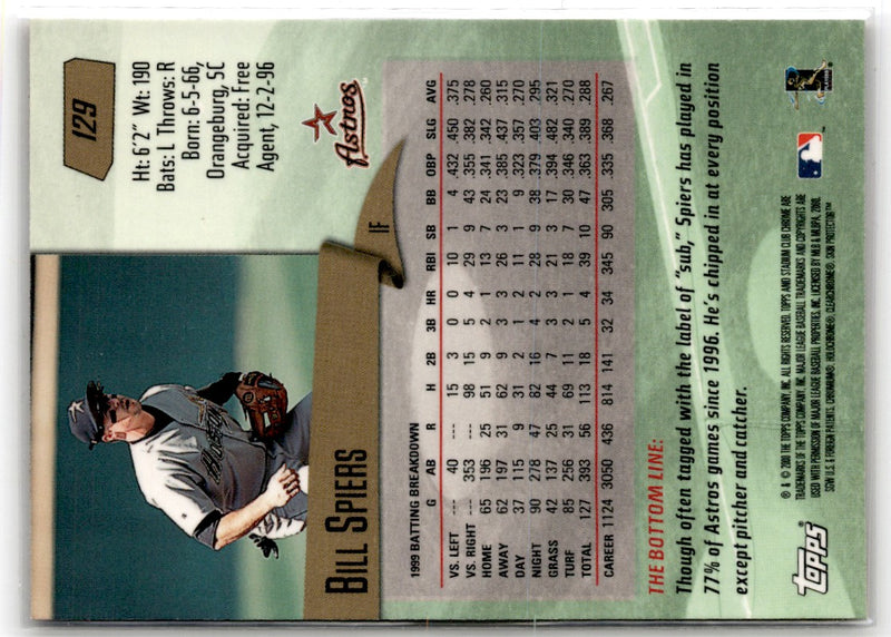 2000 Stadium Club Chrome Bill Spiers