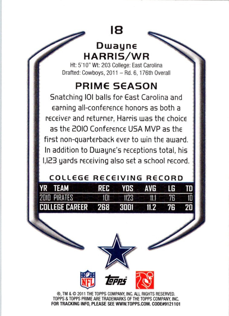 2011 Topps Prime Platinum Dwayne Harris