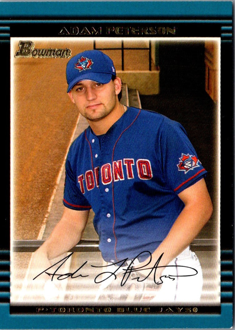 2002 Bowman Draft Picks & Prospects Adam Peterson