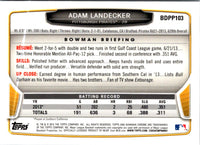 2013 Bowman Chrome Adam Landecker #127