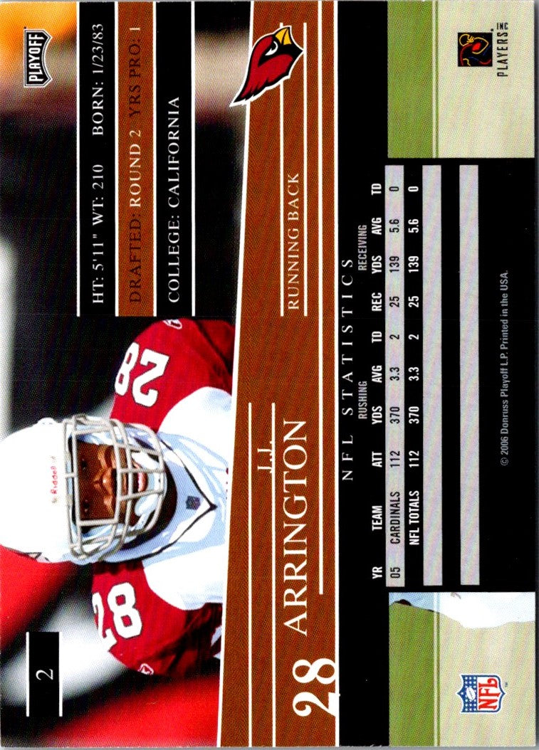 2006 Playoff Prestige J.J. Arrington