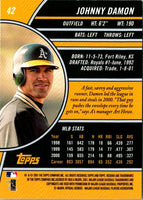 2001 Topps Reserve Johnny Damon #42