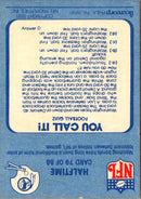 1981 Fleer Team Action Halftime