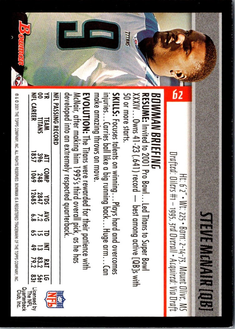 2001 Bowman Steve McNair