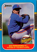 1987 Donruss Highlights Sid Fernandez