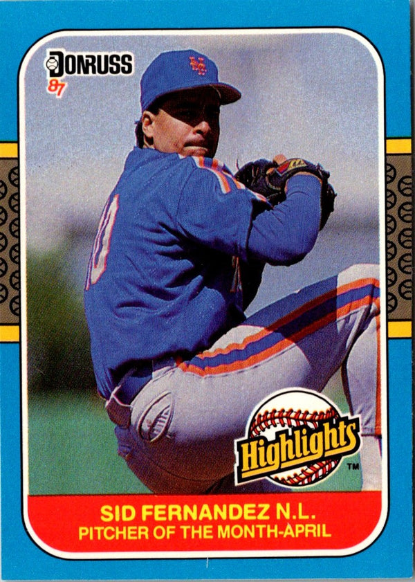 1987 Donruss Highlights Sid Fernandez #4