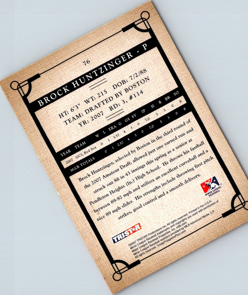 2007 Tristar Prospects Plus Brock Huntzinger