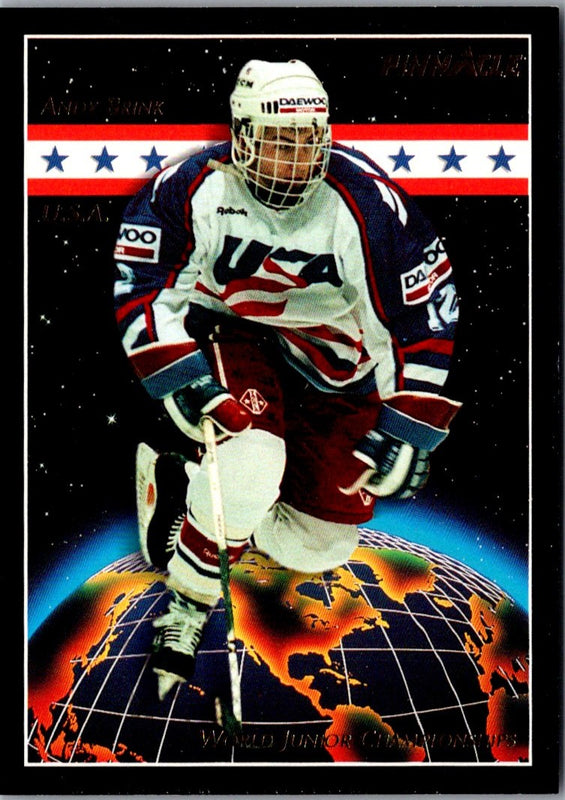 1993 Pinnacle Canadian Andy Brink #490 Rookie
