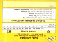 1987 Classic Update Yellow Kal Daniels #130