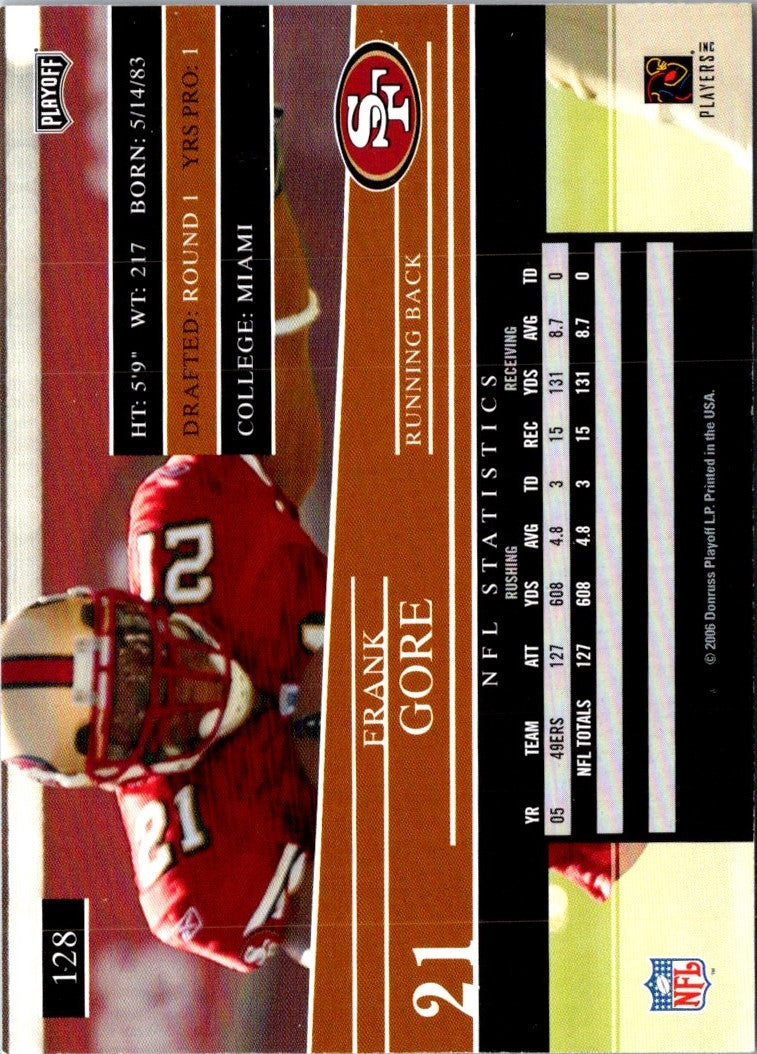 2006 Playoff Prestige Frank Gore