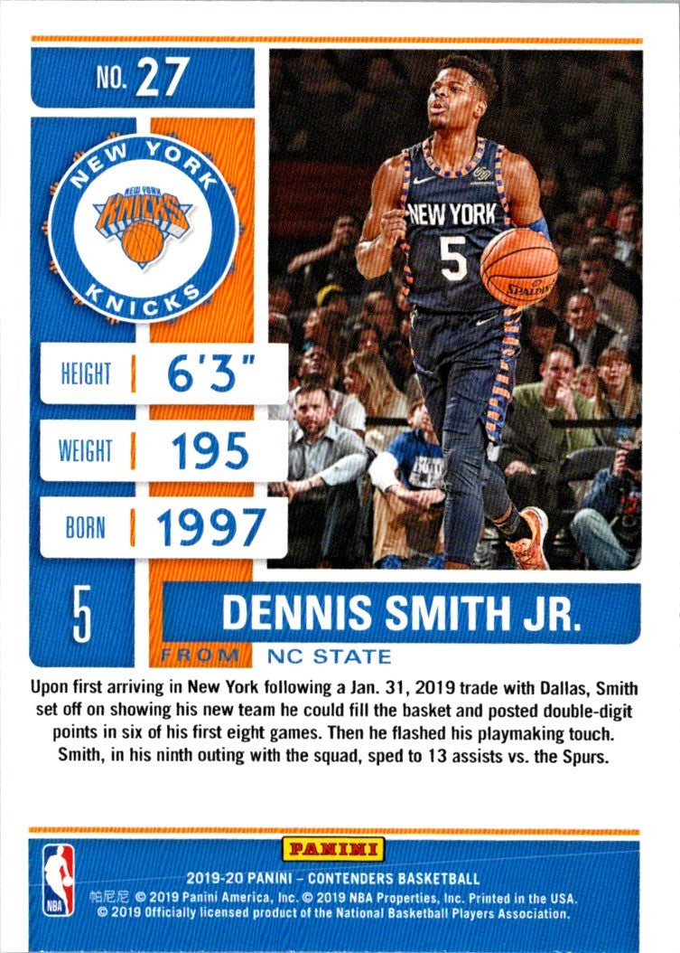 2019 Panini Contenders Dennis Smith Jr.