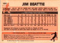 1983 O-Pee-Chee Jim Beattie #191
