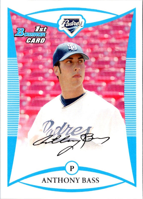 2008 Bowman Draft Picks & Prospects Chrome Anthony Bass #BDPP58
