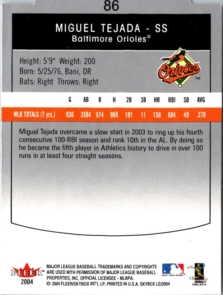 2004 SkyBox LE Miguel Tejada