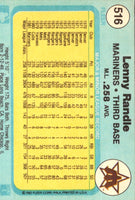 1982 Fleer Lenny Randle #516