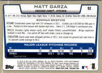 2012 Bowman Chrome Matt Garza #92