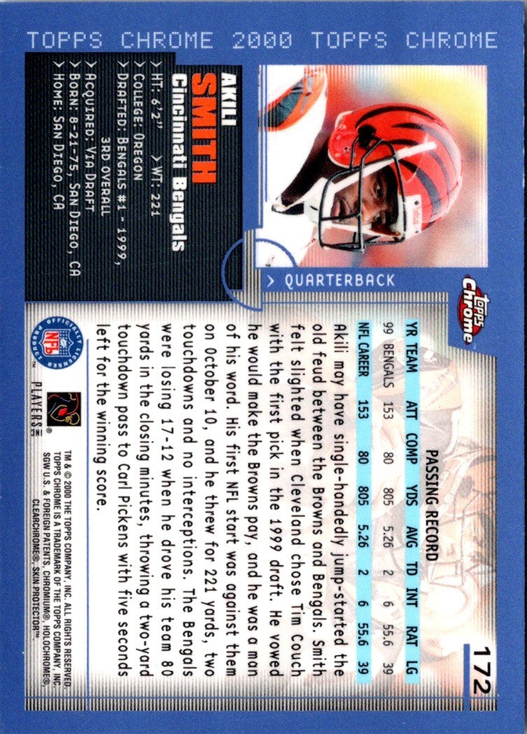 2000 Topps Chrome Akili Smith